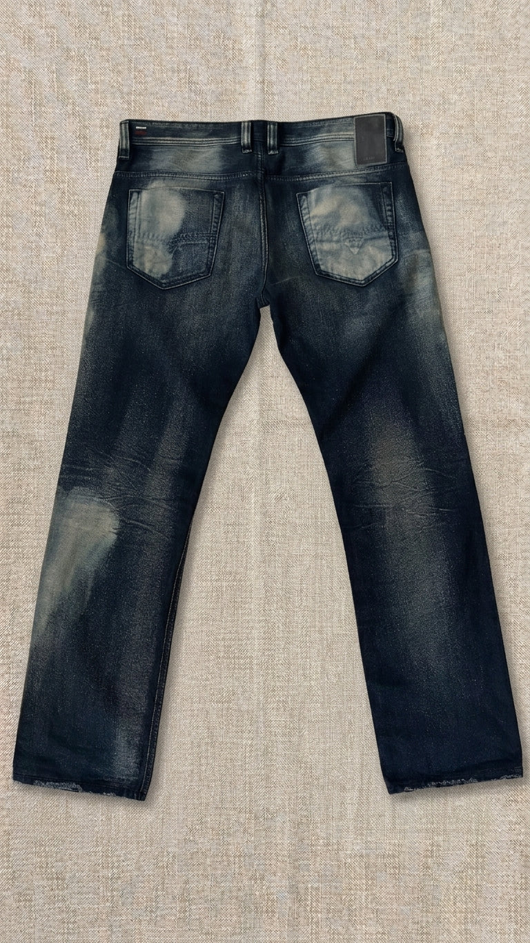Baggy Diesel Industry Vintage Sun-Faded Straight Denim Jeans
