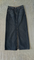 Vintage Dark Wash Denim Maxi Skirt