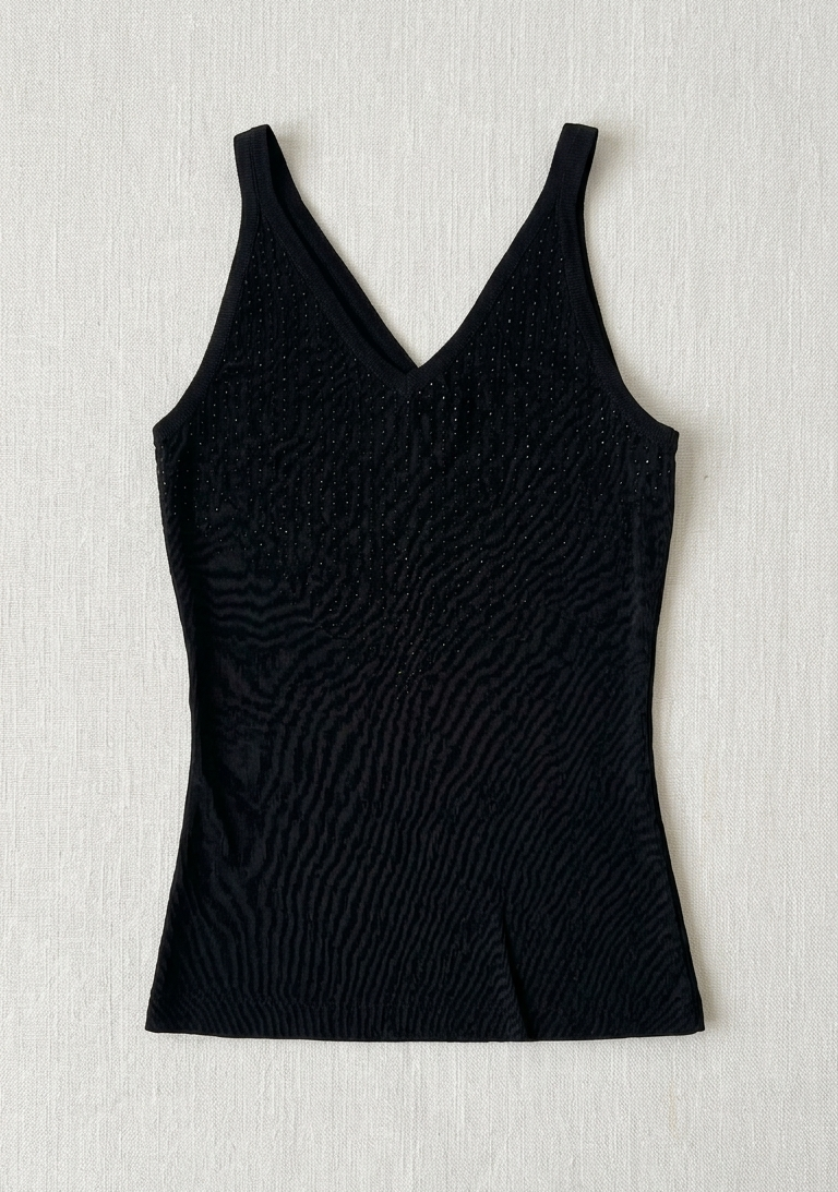 Black Beaded Tank