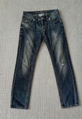 Vintage Blue Monkey Straight-leg Baggy Jeans