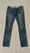 Vintage Low-Rise Zippered Pocket Straight Jeans
