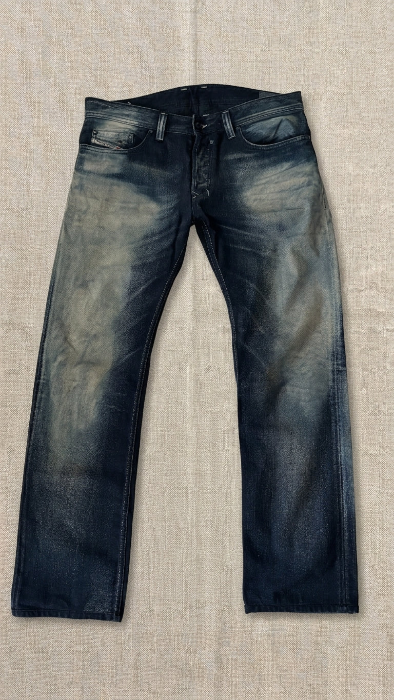 Baggy Diesel Industry Vintage Sun-Faded Straight Denim Jeans
