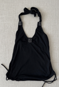Studded Plunge Cinched Halter Cami