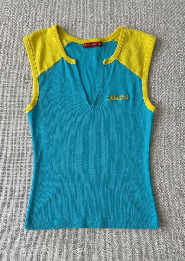 Two-Tone Raglan Tank Top