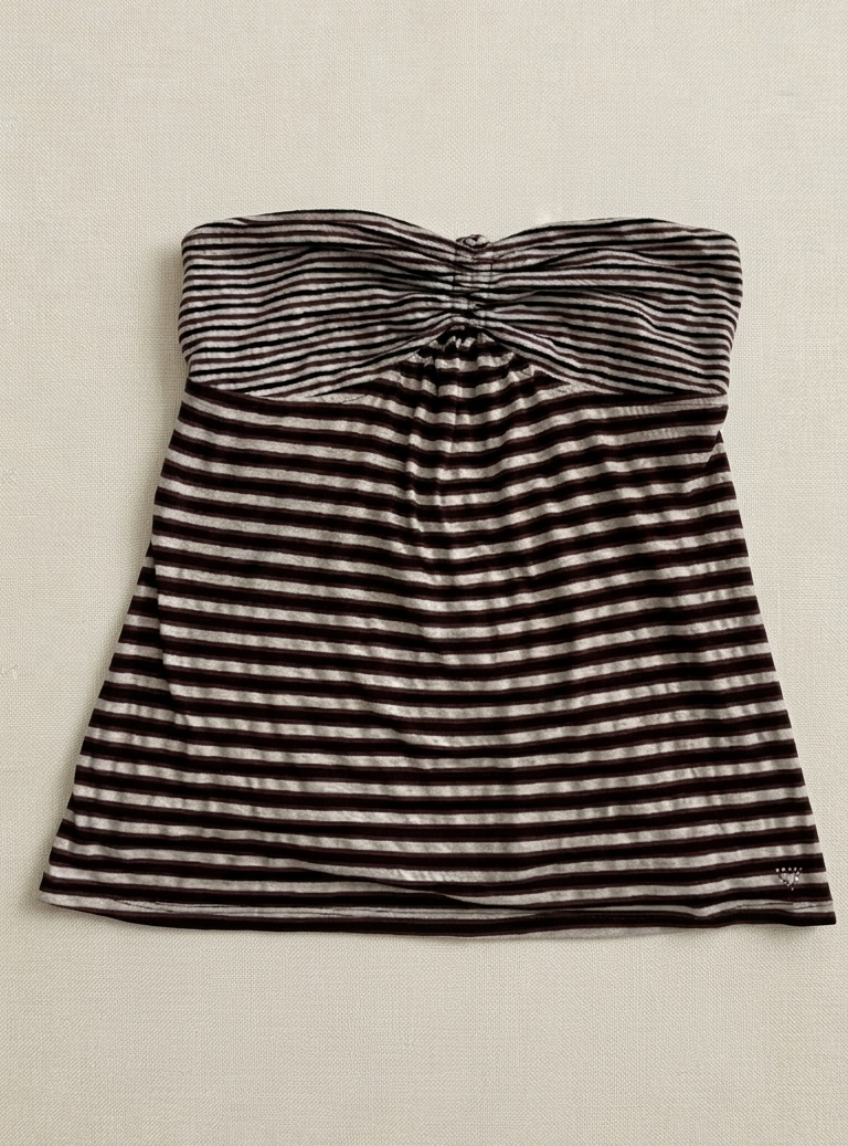 Espresso Striped Halter Top