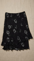 Glitter Starburst Asymmetric Layered Midi Skirt